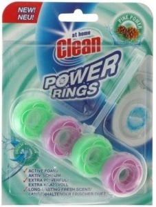 AT HOME CLEAN PINE POWER POWER RINGS TOILETBLOK PAK 40 GRAM