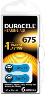 DURACELL EASYTAB HEARING AID 675 GEHOORBATTERIJ PAK 6 STUKS