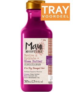 MAUI MOISTURE REVIVE & HYDRATE + SHEA BUTTER CONDITIONER CREMESPOELING TRAY 4 X 385 ML