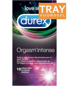 DUREX ORGASM INTENSE CONDOOMS TRAY 6 X 10 STUKS