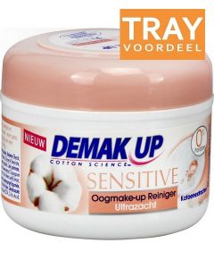 DEMAK UP SENSITIVE OOGMAKE-UP REINIGER ULTRAZACHT WATTENSCHIJFJES TRAY 12 X 30 STUKS