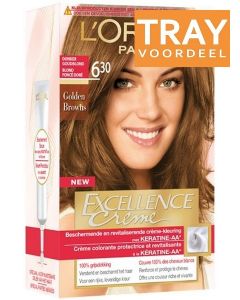 L'OREAL EXCELLENCE CREME 6.3 DONKER GOUDBLOND HAARVERF TRAY 3 X 1 STUK