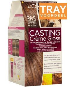 L'OREAL CASTING CREME GLOSS 600 CAPPUCINO DONKERBLOND HAARVERF TRAY 6 X 1 STUK