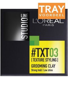 L'OREAL STUDIO LINE TXT 03 TEXTURE STYLING GROOMING CLAY TRAY 6 X 75 ML