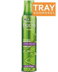 GARNIER FRUCTIS STYLING MOUSSE HYDRA-KRULLEN EXTRA STRONG TRAY 6 X 200 ML