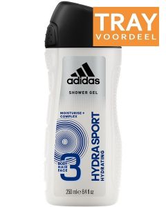 ADIDAS HYDRA SPORT SHOWER GEL DOUCHEGEL TRAY 6 X 250 ML