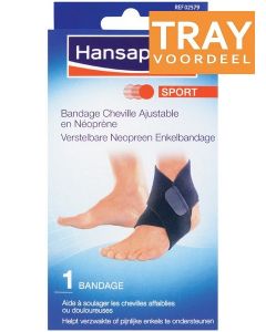 HANSAPLAST SPORT VERSTELBARE NEOPREEN ENKELBANDAGE TRAY 6 X 1 STUK