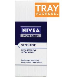 NIVEA FOR MEN SENSITIVE GEZICHTSCREME TRAY 6 X 75 ML