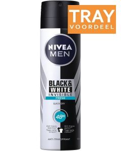 NIVEA MEN BLACK & WHITE INVISIBLE FRESH DEO SPRAY TRAY 6 X 150 ML