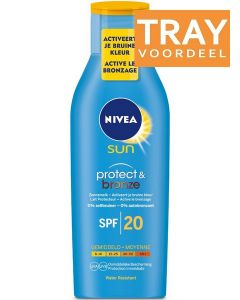 NIVEA SUN PROTECT & BRONZE SPF 20 ZONNEMELK TRAY 6 X 200 ML