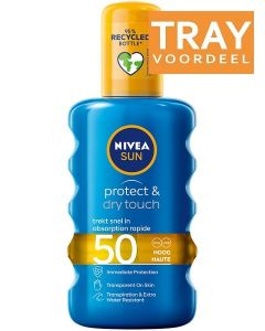 NIVEA SUN PROTECT & DRY TOUCH INVISIBLE SPF 50 ZONNEBRAND SPRAY TRAY 6 X 200 ML