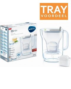 BRITA FILL & ENJOY STYLE COOL GREY WATERFILTERKAN TRAY 4 X 1 STUK