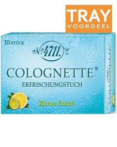 4711 COLOGNETTE VERFRISSINGSDOEKJE REFRESHING LEMON TRAY 12 X 10 STUKS