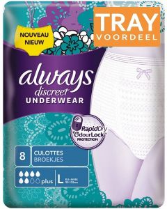 ALWAYS DISCREET PANTS MAXI L BROEKJES TRAY 4 X 8 STUKS