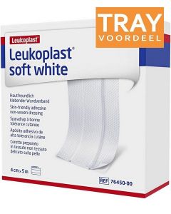 LEUKOPLAST SOFT WHITE 4 CM X 5 M PLEISTER TRAY 28 X 1 STUK