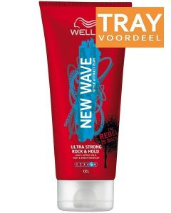 WELLA NEW WAVE ULTRA STRONG ROCK & HOLD GEL TRAY 6 X 200 ML