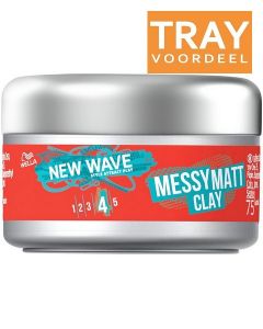 WELLA NEW WAVE MESSY MATT CLAY TRAY 6 X 75 ML