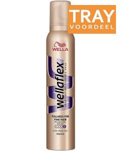 WELLA WELLAFLEX FULLNESS FOR FINE HAIR ULTRA STRONG HOLD MOUSSE TRAY 6 X 200 ML