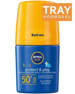 NIVEA SUN KIDS PROTECT & PLAY SPF 50+ HYDRATERENDE ZONNEBRAND ROLLER TRAY 6 X 50 ML