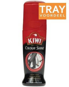 KIWI COLOUR SHINE ZELFGLANS ZWART TRAY 6 X 75 ML