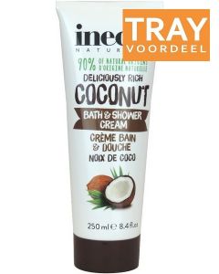 INECTO NATURALS COCONUT DELICIOUSLY RICH COCONUT BATH & SHOWER CREAM DOUCHECREME TRAY 6 X 250 ML