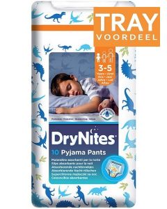 HUGGIES DRY NITES PYJAMA PANTS 3-5 JAAR (JONGENS) TRAY 3 X 10 STUKS