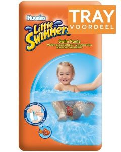 HUGGIES LITTLE SWIMMERS 5-6 12 KG-18 KG ZWEMLUIERS TRAY 3 X 11 STUKS