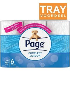 PAGE COMPLEET SCHOON TOILETPAPIER TRAY 8 X 6 ROLLEN