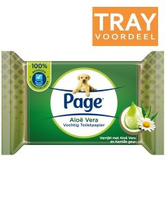 PAGE ALOE VERA VOCHTIG TOILETPAPIER TRAY 12 X 38 STUKS