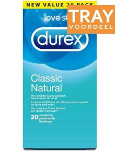 DUREX CLASSIC NATURAL CONDOOMS TRAY 3 X 20 STUKS