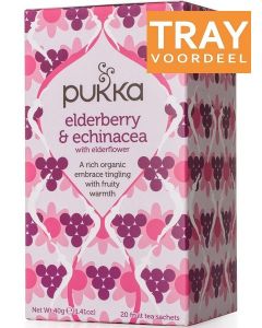 PUKKA ELDERBERRY & ECHINACEA THEE TRAY 4 X 20 ZAKJES