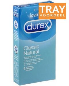 DUREX CLASSIC NATURAL CONDOOMS TRAY 6 X 6 STUKS