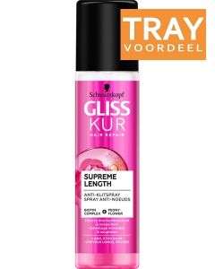 SCHWARZKOPF GLISS KUR SUPREME LENGTH ANTI-KLIT SPRAY TRAY 6 X 200 ML