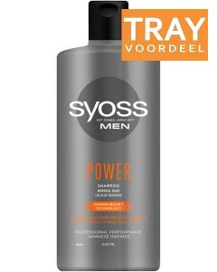 SYOSS MEN POWER SHAMPOO TRAY 6 X 440 ML
