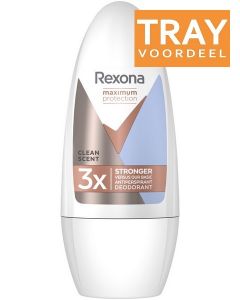 REXONA CLEAN SCENT DEO ROLLER TRAY 6 X 50 ML