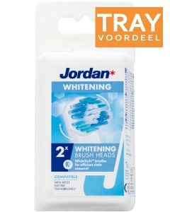 JORDAN WHITENING OPZETBORSTELS TRAY 6 X 2 STUKS