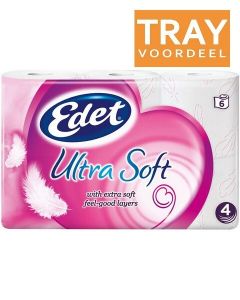 EDET ULTRA SOFT 4-LAAG TOILETPAPIER TRAY 4 X 6 ROLLEN