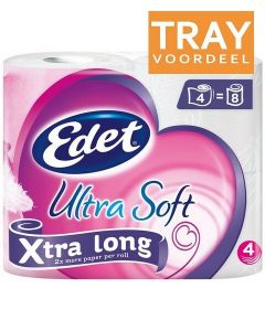 EDET ULTRA SOFT XTRA LONG 4 LAAGS TOILETPAPIER TRAY 6 X 4 ROLLEN