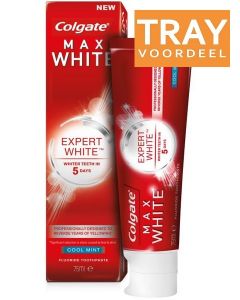 COLGATE MAX WHITE EXPERT WHITE TANDPASTA TRAY 12 X 75 ML