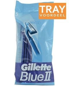 GILLETTE BLUE II WEGWERPMESJES TRAY 24 X 5 STUKS