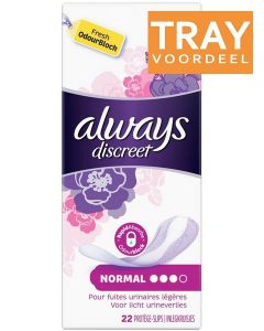 ALWAYS DISCREET LINERS TRAY 4 X 22 STUKS