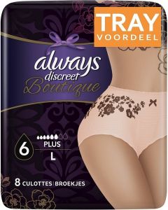 ALWAYS DISCREET BOUTIQUE L PLUS BROEKJES TRAY 2 X 8 STUKS