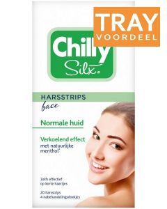 CHILLY SILX HARSSTRIPS FACE NORMALE HUID TRAY 6 X 20 STUKS