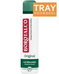 BOROTALCO ORIGINAL DEODORANT SPRAY TRAY 12 X 150 ML