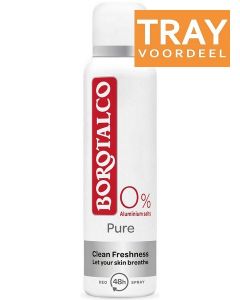 BOROTALCO PURE DEODORANT SPRAY TRAY 12 X 150 ML