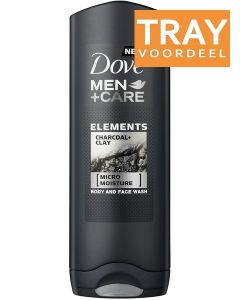 DOVE MEN+CARE ELEMENTS CHARCOAL+CLAY BODY AND FACE WASH DOUCHEGEL TRAY 6 X 250 ML