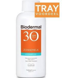 BIODERMAL HYDRAPLUS SPF 30 ZONNEMELK ZONNEBRAND TRAY 18 X 200 ML