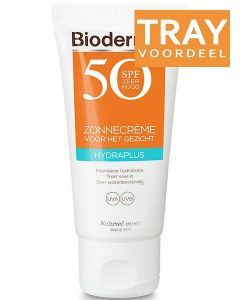 BIODERMAL HYDRAPLUS SPF 50+ ZONNECREME VOOR HET GEZICHT TRAY 10 X 50 ML