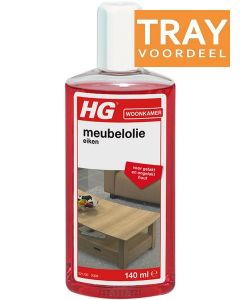 HG MEUBEL VERZORGENDE MEUBELOLIE VOOR EIKEN, MAHONIE EN KERSEN TRAY 6 X 140 ML
