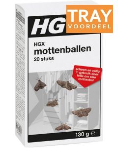 HG ONGEDIERTE MOTTENBALLEN TRAY 6 X 130 GRAM